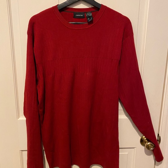 Claiborne Other - Mens Claiborne Red Long Sleeved Sweater XXL